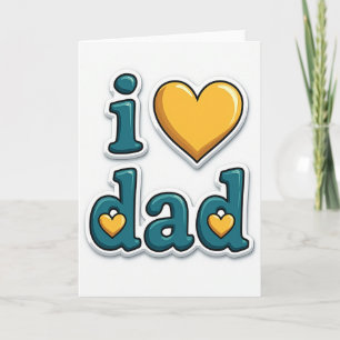 Amor Dorado Amarillo Tarjeta para Papá