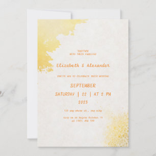 Amor dorado: Elegante invitación a la boda de oro