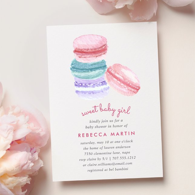 Amor dulce | Invitación a Macaron Baby Shower (Subido por el creador)