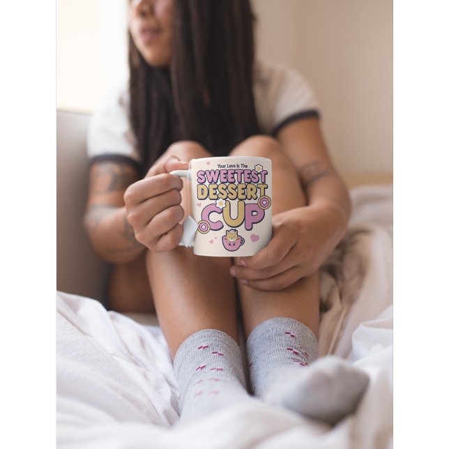 Amor dulce y tazas con temas de postre (Subido por el creador)