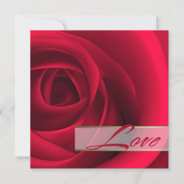 Amor. Elegante Tarjeta El día de San Valentín Rosa