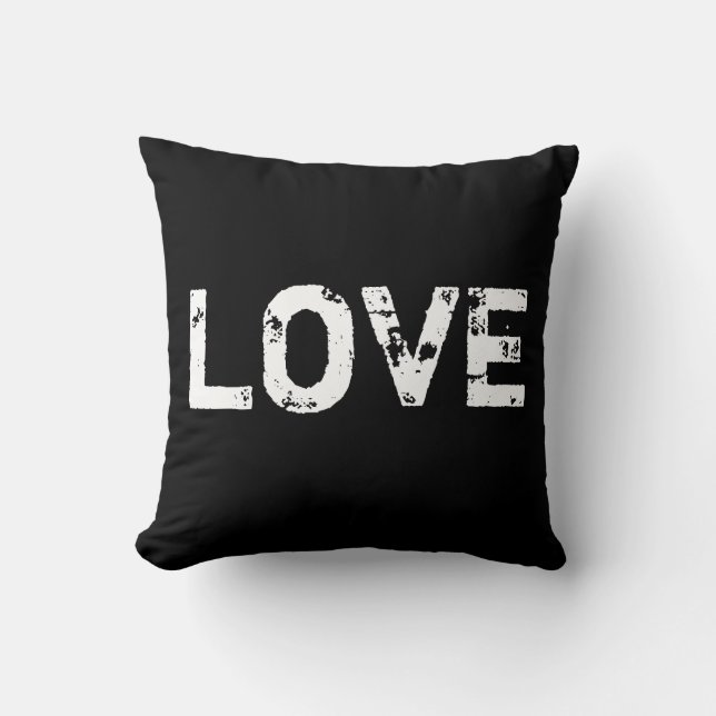 Amor en almohada blanco y negro (Anverso)