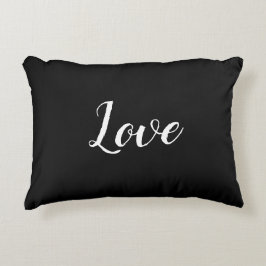 "Amor" en Almohada de acento en negro y blanco