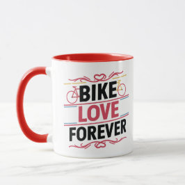 Amor en bicicleta para siempre, tazas de ciclismo