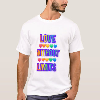 Amor en camiseta sin límites. Día de San Valentín