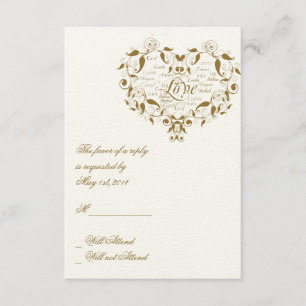 Amor en cualquier idioma con tarjeta de respuesta 