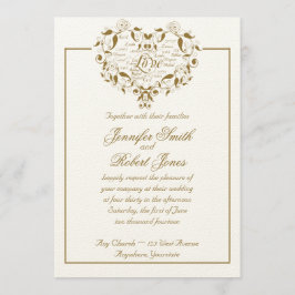 Amor en cualquier idioma en la invitación a la bod