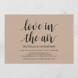 Amor en el aire, invitaciones para fuga de novios