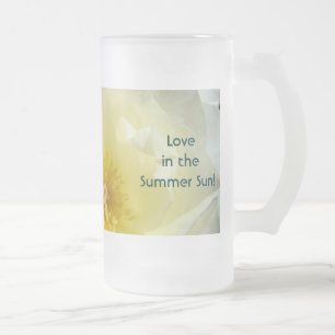 ¡Amor en el Sol de Verano! Tazas de Vidrio Frosted