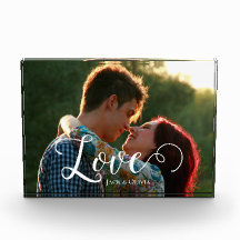 Amor en escritura elegante | Foto personalizada