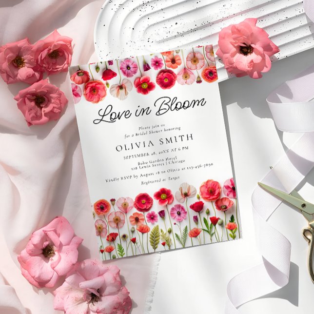 Amor En Flor Silvestre Invitación A La Ducha Brida (Subido por el creador)