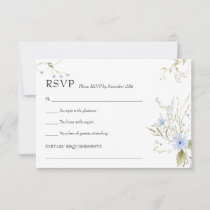 Amor en flor Wildflower Rsvp card
