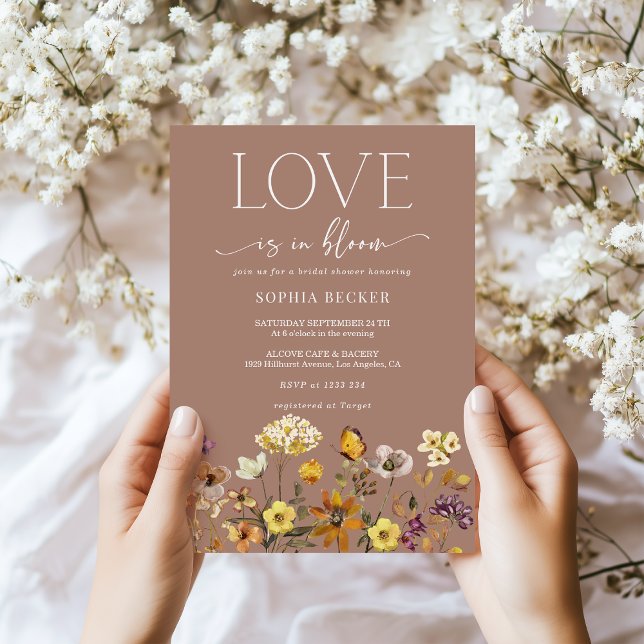 Amor en la Moda Bloom Boho Invitación a la ducha d (Subido por el creador)