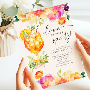 Amor en la primera invitación a la ducha de novia 