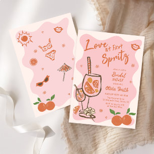 Amor en la primera invitación a la ducha de novia 