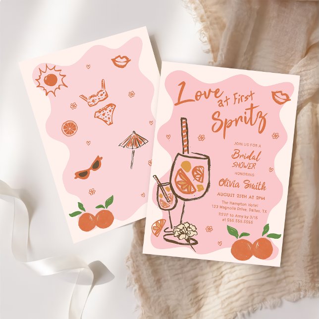 Amor en la primera invitación a la ducha de novia  (Subido por el creador)