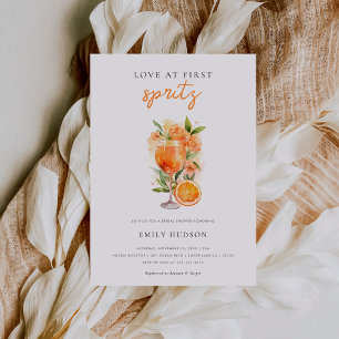 Amor en la primera invitación a la ducha de novia