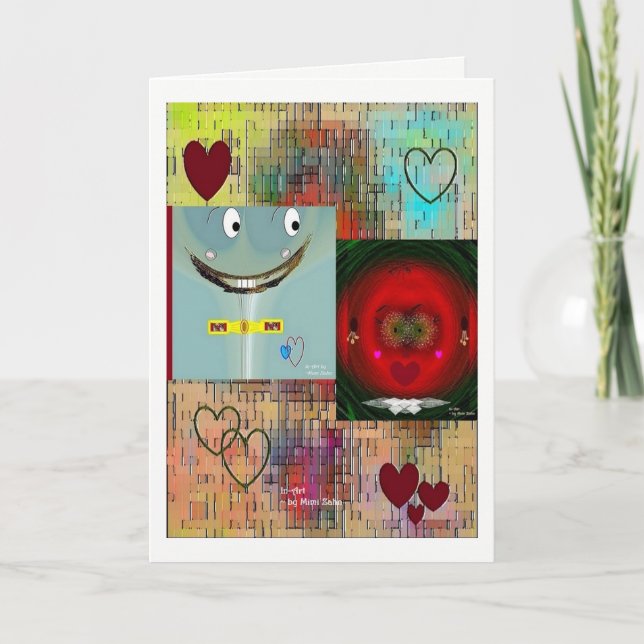 "Amor en la primera vista" 5 x tarjeta en blanco 7 (Anverso)