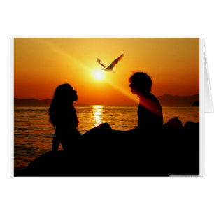 Amor en la puesta del sol
