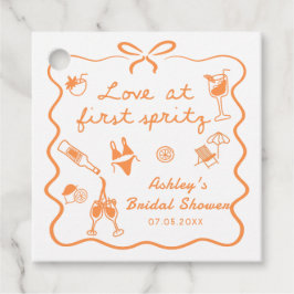 Amor en las primeras etiquetas de favores de novia