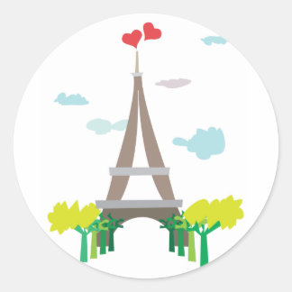 Amor en los Pegatinas de la Torre Eiffel