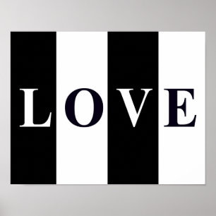 AMOR EN NEGRO Y BLANCO Decoración de Impresión de 