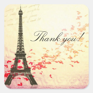 Amor en París Gracias pegatina
