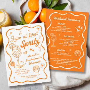 Amor en primera spritz Bachelorette Invitación