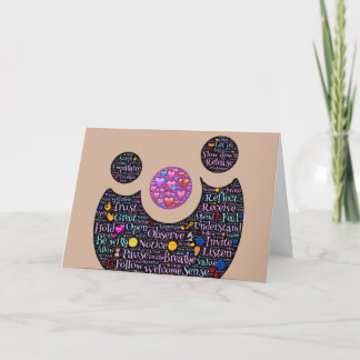 Amor en tarjeta de felicitación de la relación con