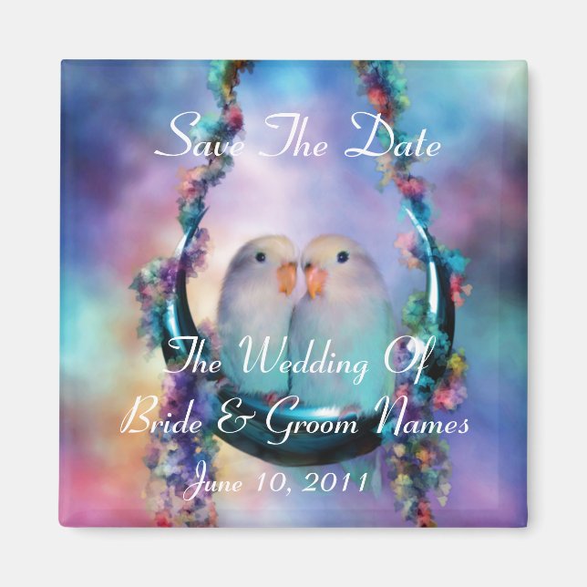 Amor En Un Imán Boda De MoonSwing Save-The Date (Frente)