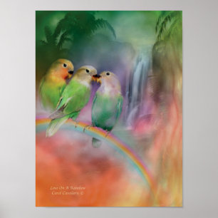 Amor En Un Poster De Arte Arco Iris/Impresión