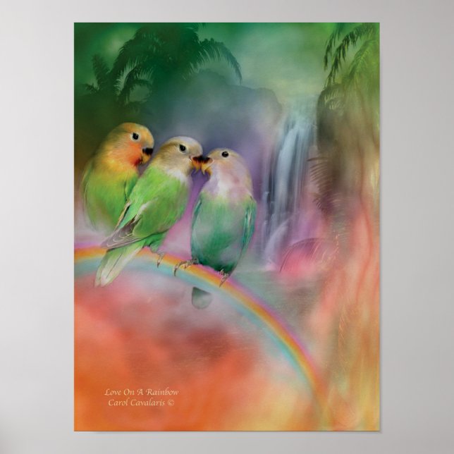 Amor En Un Poster De Arte Arco Iris/Impresión (Frente)