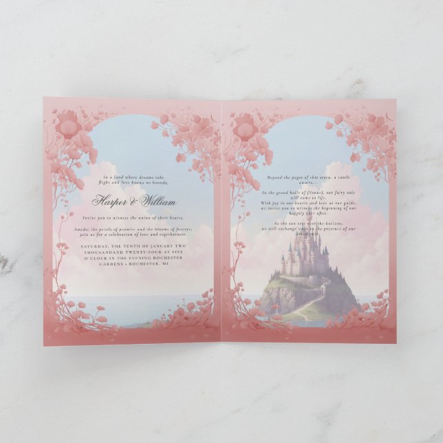 Amor encantado: Invitación a una boda de hadas (Interior)