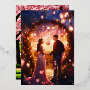 Amor encantado: Tarjeta de matrimonio mágico para