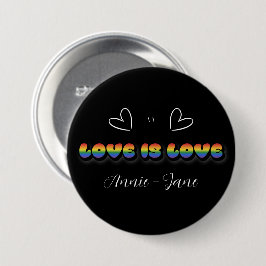 Amor es Amor Botón Arcoíris LGBTQ