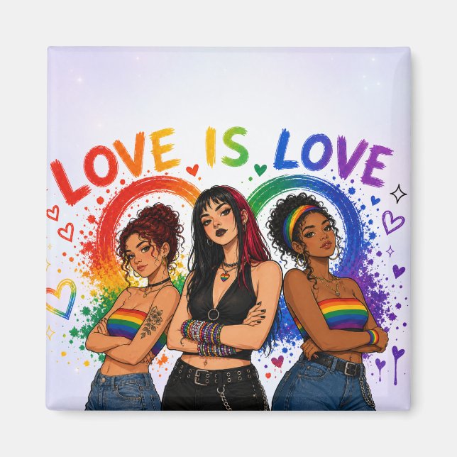 Amor Es Amor Imán de Plaza del Orgullo (Frente)
