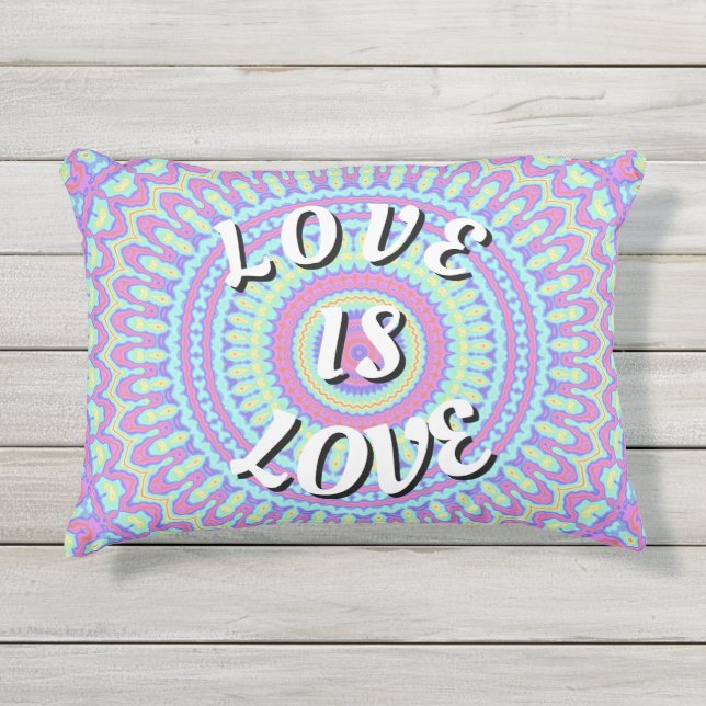 Amor Es Amor Orgullo Almohada Exterior (Anverso)