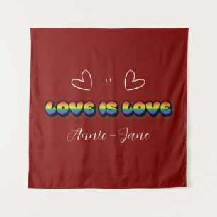 Amor es Amor Tapiz Arcoíris LGBTQ