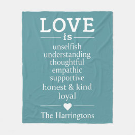 Amor es... nombre personalizado y mantas de pulpa