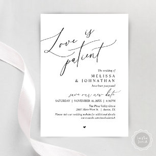 “Amor es Paciente” Anuncio de Postergación de Boda