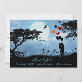 Amor escénico bajo la luna simple Boda