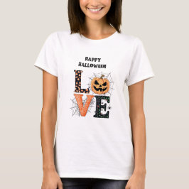 Amor espeluznante: Camiseta de Halloween para faná