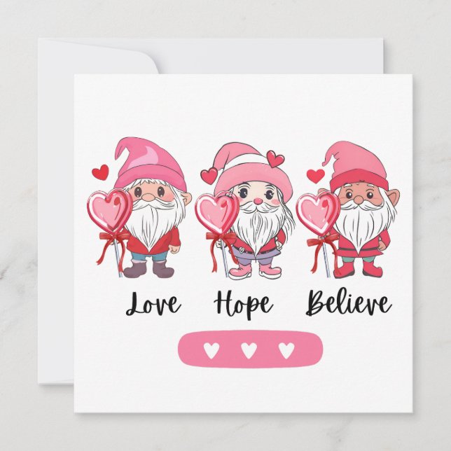 Amor esperanza creer dulce Día de San Valentín tar (Anverso)