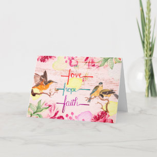 Amor, esperanza, tarjetas de fe