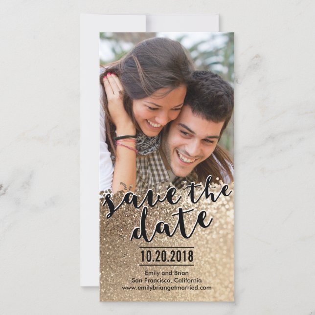 Amor espumoso Salvar Las Tarjetas Fotos De Fecha (Anverso)