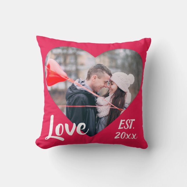 Amor Est. Almohada de tiro del personalizar (Anverso)