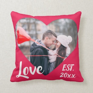 Amor Est. Almohada de tiro del personalizar