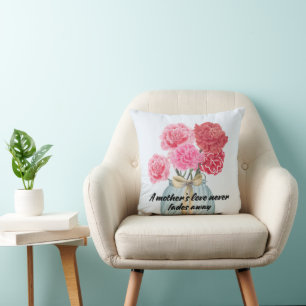 Amor eterno con Cojín decorativo de clavel