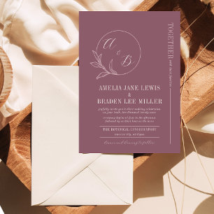 Amor eterno   Deep Mauve   Invitación de boda