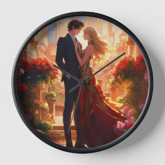 "Amor eterno: Reloj romántico de pared"